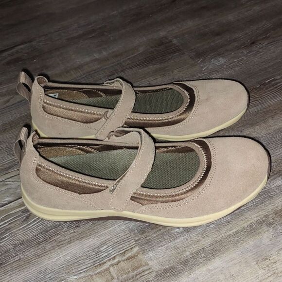 Lands End tan brown mary jane shoes  Sz 7.5 - Picture 5 of 8